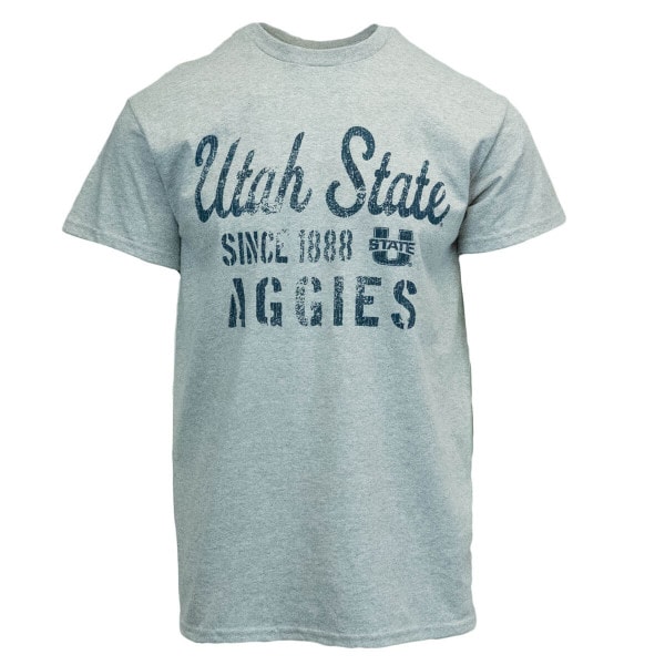 Utah State Since 1888 U-State Aggies Short-Sleeve T-Shirt Oxford Gray